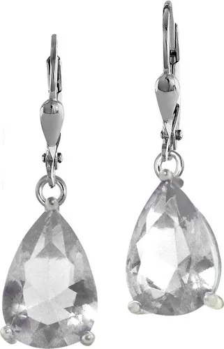 SilberDream Paar Ohrhänger SilberDream Ohrringe Damen-Schmuck 925er (Ohrhänger), Damen Ohrhänger Träne aus 925 Sterling Silber, Farbe: silber, weiß