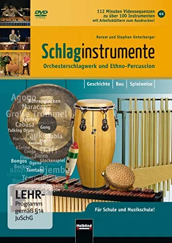 Schlaginstrumente: Orchesterschlagwerk und Ethno-Percussion (DVD) - Lehrreiche DVD über Schlaginstrumente, ideal für Musikliebhaber und angehende Percussionisten, mit Fokus auf Orchesterschlagwerk und Ethno-Percussion.