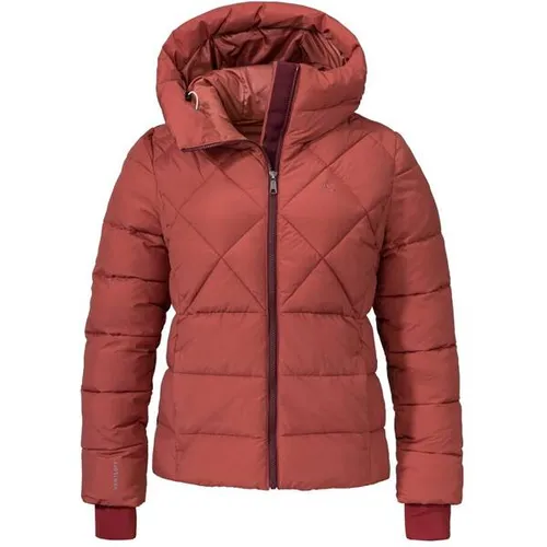SCHÖFFEL Damen Funktionsjacke Ins Jacket Boston L - Funktionsjacke für Damen, superleicht und wärmend, ideal für Outdoor-Aktivitäten. Winddicht und nachhaltig, mit fixen Kapuze und praktischen Reißverschlusstaschen.