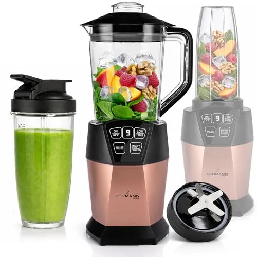 LEHMANN Standmixer & Smoothie Maker 2-in-1, 1000 W