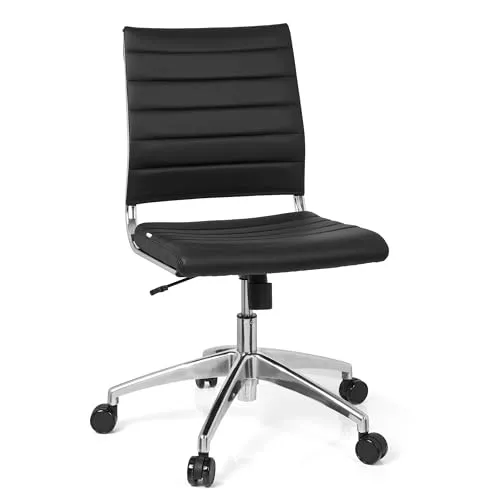 hjh OFFICE Profi Bürostuhl TRISHA - Bürostuhl ohne Armlehnen, elegant und pflegeleicht aus Kunstleder, ideal für stilvolle Büros oder Home Offices.
