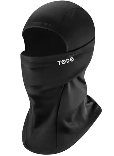 TODO Warme Balaclava Herren Winter Sturmhaube Fahrrad Mottorad Ski Sturmhaube, Skihaube, Gesichtsschutz Universalgröße für Erwachsene (TK, Schwarz)