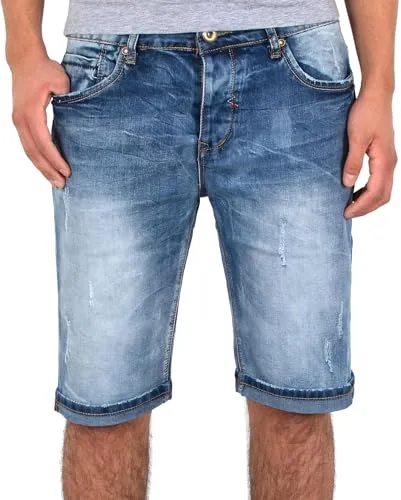 ESRA Herren Jeans Shorts A370 – Bequeme Sommer Bermuda-Shorts - Hochwertige ESRA Jeans Shorts für Herren in Regular Fit. Ideal für den Sommer, bieten diese bequemen Bermuda-Shorts mit Stretch und 5-Pocket Style perfekten Tragekomfort für jeden Anlass.