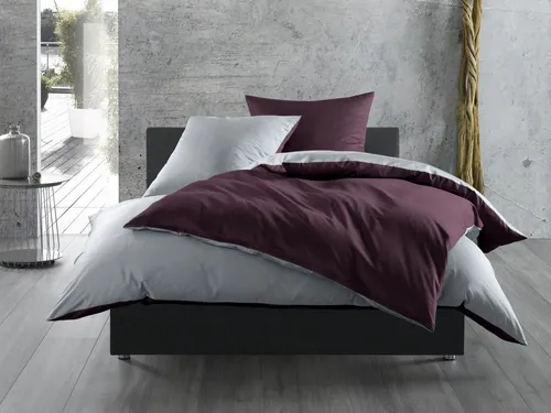 BETTWAESCHE-MIT-STIL Bettwäsche Mako Satin Wendebettwäsche, Mako-Satin, 2 teilig