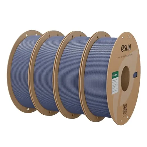 eSUN Upgraded Matte PLA Filament 1.75mm, Dunkelgrau, 4KG von eSun