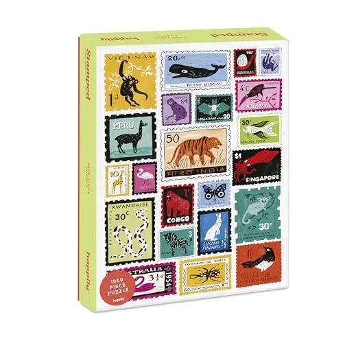 Stamped 1,000 Piece Jigsaw Puzzle - Happily Puzzles
