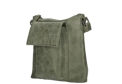 Christian Wippermann Umhängetasche Damen Tasche Schultertasche Umhängetasche Crossover Bag (einzeln), Leder Optik Handtasche Schwarz