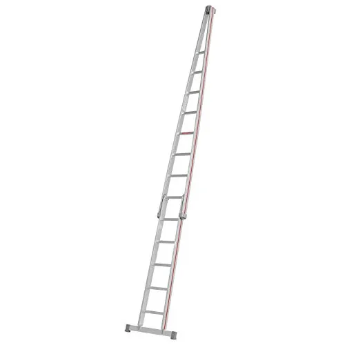 Hymer Glasreinigerleiter 2-teilig, 13 Sprossen - Leiter für Glasreinigung, kompakt und leicht, mit maximaler Standhöhe von 5,00 m und 120 kg Belastbarkeit für sicheres Arbeiten.