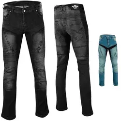 BULLDT Motorradhose JEANS-010 Damen (mit 4 abnehmbaren Protektoren) BULLDT Damen Jeans Gefüttert mit Aramid-Stoff schwarz W36 / L31
