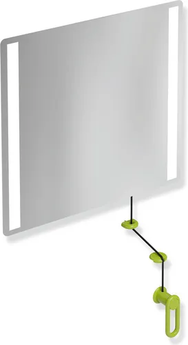 HEWI Kippspiegel „Serie 801“ 60 × 54 cm in Apfelgrün von HEWI
