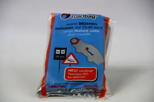 Taschen-WC für Männer roadbag® Urinal für unterwegs - Praktisches Urinal für Männer, ideal für unterwegs – hygienisch, kompakt und einfach zu handhaben, perfekt für Reisen oder Outdoor-Aktivitäten.