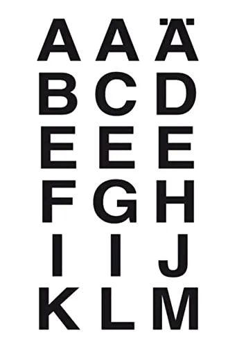 Herma Buchstaben-Sticker A-Z, Folie schwarz, 20 x 20 mm VE = 1