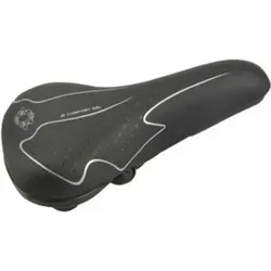 FISCHER Trekking-Fahrradsattel Elastomer, schwarz/weiß optimale Körperanpassung durch Gel-Einlage, bequemes