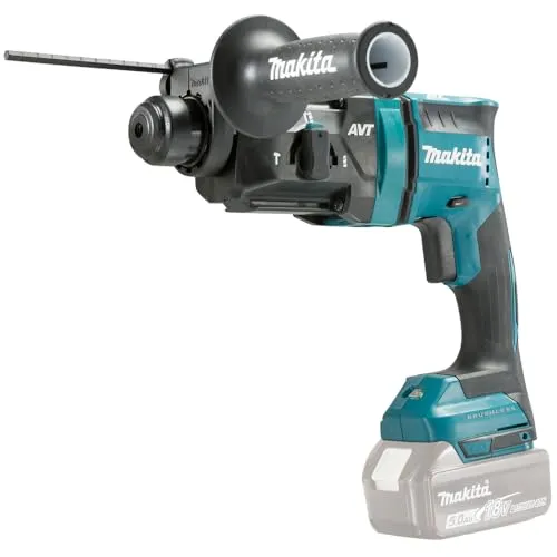 Makita Akku Kombihammer DHR182ZU - Leistungsstarker Bohrhammer ohne Akku - Bohrmaschinen mit bürstenlosem Motor für hohe Ausdauer und kompakte Bauweise, inklusive AWS-Funkadapter und Anti-Vibrations-Technologie für angenehmes Arbeiten.