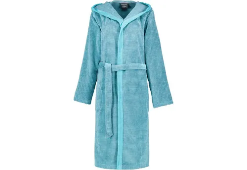 Cawö Home Bademantel Damen Kapuze Two-Tone 6425 türkis von Cawö