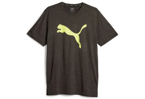PUMA Herren T-Shirt TRAIN FAV HEATHER CAT TEE 522352 - Rundhalsshirts aus recyceltem Jersey mit feuchtigkeitsableitender dryCELL-Technologie, ideal für effektives Training und hohen Tragekomfort.