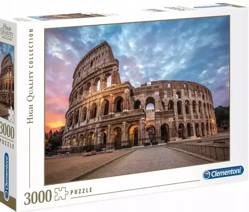 Clementoni 33548 Kolosseum Puzzle 3000 Teile - Klassisches Puzzle mit 3000 Teilen für Erwachsene und Kinder ab 9 Jahren – kräftige Farben und detailgenaues Design sorgen für stundenlangen Knobelspaß und machen es zur idealen Wanddekoration.