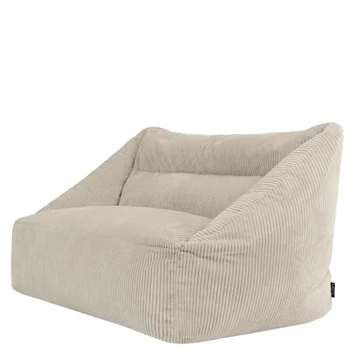 Icon Cecilia Sitzsack Sofa – Bequemer 2-Sitzer in Hellbraun - Bequemes 2-Sitzer Sofa aus strapazierfähigem Cordstoff, ideal für Wohnzimmer und Entspannung. Mit stabiler Sitzfläche und cleverem Design für langanhaltenden Komfort.
