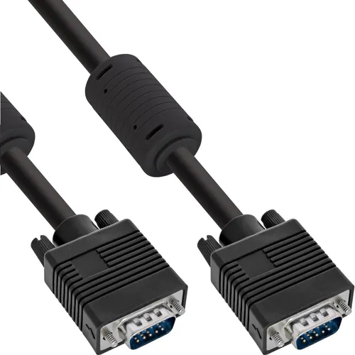 S-VGA Kabel, 15pol HD Stecker / Stecker, schwarz, 5m
