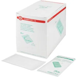 Nobamed Vlieskompressen Nobatop 12, steril, 10 x 20cm, 6-fach, 100 Stück