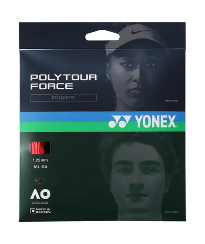 Yonex Tennissaite Poly Tour Force (Haltbarkeit+Power) rot 12m Set