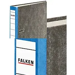 Falken Ordner Schmal DIN A4 50 mm Blau 2 Ringe S50 Pappkarton Wolkenmarmor