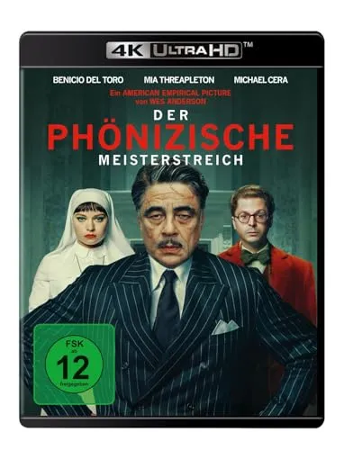 Vorbestellung: Der phönizische Meisterstreich - 4K Ultra HD - Filme in brillanter 4K Ultra HD Qualität, deutsche Originalversion, veröffentlicht am 09.10.2025 von Universal Pictures Video.