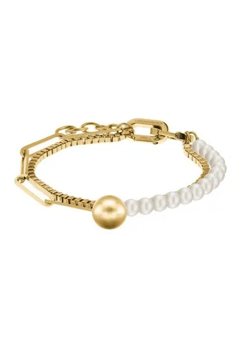 LIEBESKIND BERLIN Damen-Armreifen Edelstahl LJ-0254-B-17 - Armschmuck in Bijouterie, vielseitig als Armband oder Choker tragbar und größenverstellbar von 16,5 cm bis 35 cm für individuellen Stil.