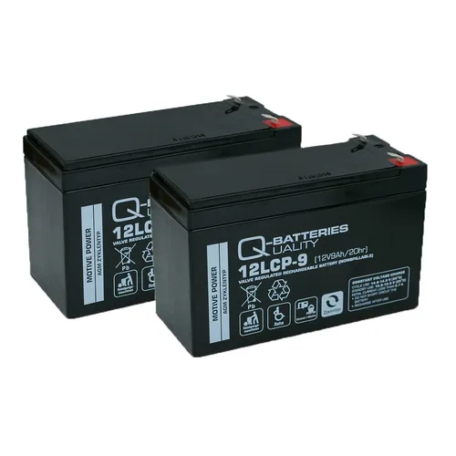 Q-Batteries Ersatzakku für Treppenlifter 24V 9Ah (2 x 12V) von Q-Batteries