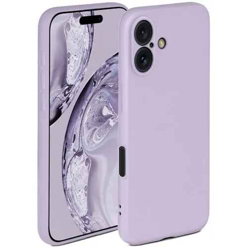 ONEFLOW Soft Case für iPhone 16 Hülle aus Silikon mit Kameraschutz, Silikonhülle mit erhöhtem Schutz fürs Display, Backcover Schutzhülle, weiche Handyhülle, Flieder