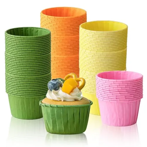 Gsakskdsap 160 Stück Muffinförmchen Papier, Muffin Backform, Fettdicht Cupcake Formen, Cupcake Backbecher, Cupcake-Förmchen, Mini Muffins Papierförmchen, Muffinform Papier, Einweg Backförmchen