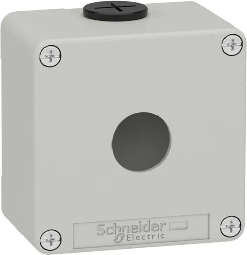 Schneider Electric Leergehäuse XAP, Metall grau, 1x22mm - Anschlussdosen & Gehäuse - Robustes Metallgehäuse mit IP69K Schutz und modularen Harmony Drucktastern für einfache Installation und höchste Flexibilität.