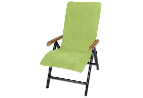 Frottee Schonbezug für Gartenstuhl 60x130cm - Handtücher & Waschlappen, aus weicher Baumwolle mit Kapuzenüberschlag für optimalen Schutz und Komfort beim Entspannen im Garten.