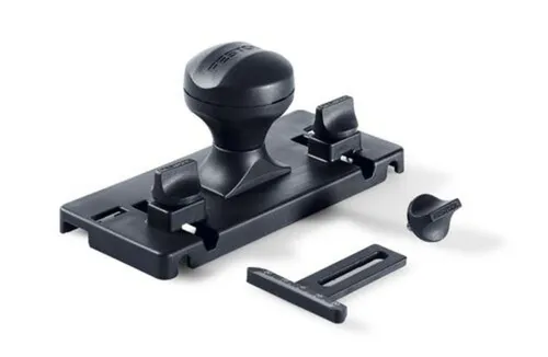 Festool Führungsschienenadapter FS-OF 1000 - Zubehör für Oberfräsen, geeignet für Modelle OF 900, OF 1000 und OF 1010, bietet stabile Abstützung für präzises Arbeiten mit dem Führungssystem FS.
