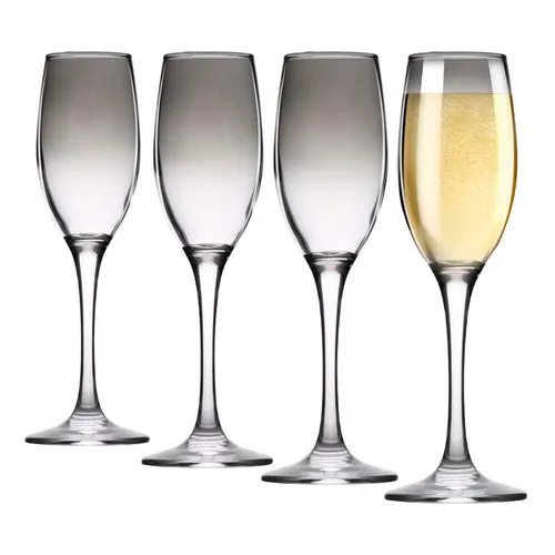 Champagnergläser ca.160ml Gläser für Prosecco Sekt Glas Set Klar Sektgläser 4 x
