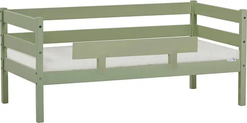 HOPPEKIDS ECO Comfort Kinderbett - Massivholz Kinderbett aus Kiefer, umweltfreundlich mit Nordic Swan Ecolabel, inklusive Rollrost und Absturzsicherung, ideal für sicheres Schlafen im Kinderzimmer.