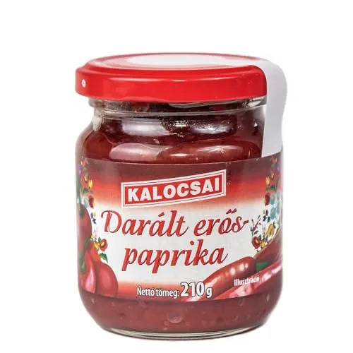 Kalocsai Ungarische Paprikapaste scharf (210g) – Original Darált Erös Paprikamark (g.U.) | Scharfe Würzpaste direkt aus Kalocsa – Ohne künstliche Farbstoffe | Ideal für Gulasch & Eintöpfe