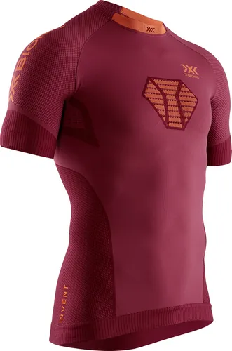 X-Bionic Laufshirt Invent 4.0 Running rot Herren - Innovatives T-Shirt für Herren mit 3D Bionic Sphere® System für optimale Thermoregulation, ideal bei warmem Wetter. Perfekt für Sport und Training, leicht und atmungsaktiv.