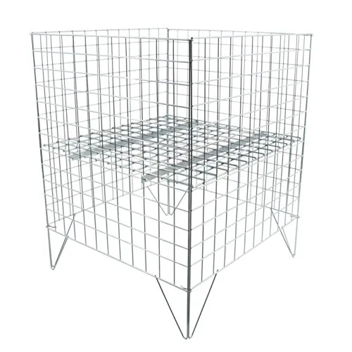 Schlagerkorb 60x60x78 cm in silber von Gerso
