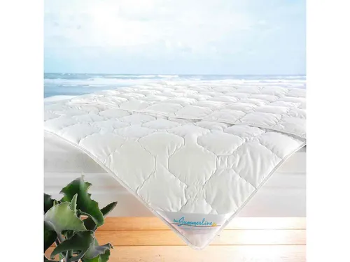 f.a.n. Sommerdecke Summerline Wash Cotton - Einziehdecke 155x220 cm, 100% Baumwolle für angenehme Sommernächte in reinem Weiß