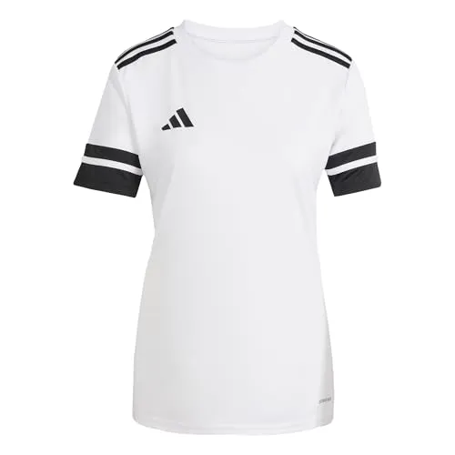 adidas Women's SQUADRA25 Jersey Short Sleeve, White/Black, XXL
