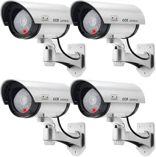 Überwachungskamera Dummy Attrappe Fake Wand YMPA UEK-SDSW2 (1, Silber)