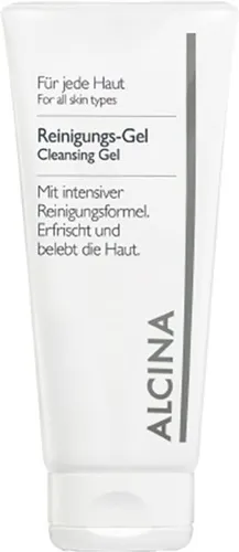 ALCINA Hautpflege Jede-Haut Reinigungs-Gel 150 ml - Medizinische Körperpflege für alle Hauttypen, bietet intensive Reinigung ohne auszutrocknen, ideal für empfindliche Haut mit Aloe Vera und Zink.
