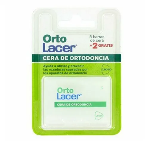 LACER Zahnseide Orto Kieferorthopädische Schutzwachs-Bürste 7 Stangen, (Packung)