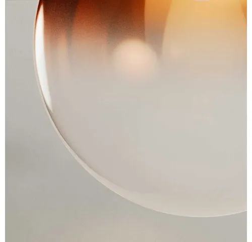 s.luce Sphere Tischlampe - Kupfer/Glas, 20x55 cm - Moderne Tischlampe mit einzigartigem Design und faszinierenden Licht- und Schattenspielen. Wählen Sie zwischen klarer oder rauchfarbener Glaskugel und schwarzem oder goldfarbenem Gestänge für Ihre individuelle Einrichtung.