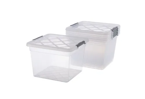 Blumtal Aufbewahrungsbox Aufbewahrungsbox mit Deckel aus Kunststoff 100% Neumaterial (6 St)