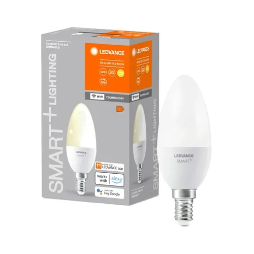 Ledvance LED Smart+ Kerze 4,9W = 40W E14 matt warmweiß 2700K DIMMBAR App WiFi