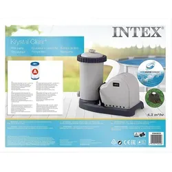 Intex Filterpumpe 5678 L/H - Leistungsstarke Poolfilteranlage - Poolzubehör mit 5.678 l/h Umwälzleistung für glasklares Wasser. Inklusive Filterkartusche Typ A und 2 Verbindungsschläuchen. Einfache Handhabung und Sicherheitsmerkmale für sorgenfreies Poolvergnügen.