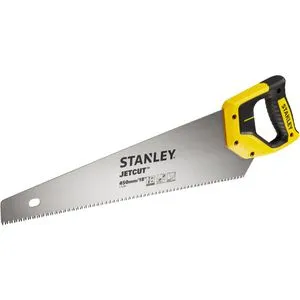 Stanley Fuchsschwanz JetCut 2-15-283, grob, 450mm - Sägen - Aggressive 2X Hardpoint-Verzahnung mit 3 Schneidkanten für grobe Holzarbeiten, induktionsgehärtete Zähne sorgen für langanhaltende Schärfe.