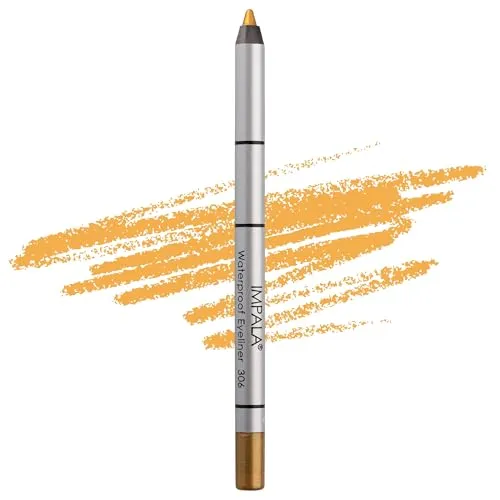 Impala – Cremiger und wasserfester Eyeliner | Farbe 306 Gold | definierte Kontur oder rauchiger Effekt | dichte und cremige Textur | einfach aufzutragen | glänzende Farbe, langlebig und wasserfest